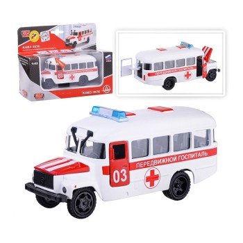 Технопарк. КАВЗ 3976 "Автобус. Передвижной госпиталь" арт.СТ10-069-2 (звук+свет) /24