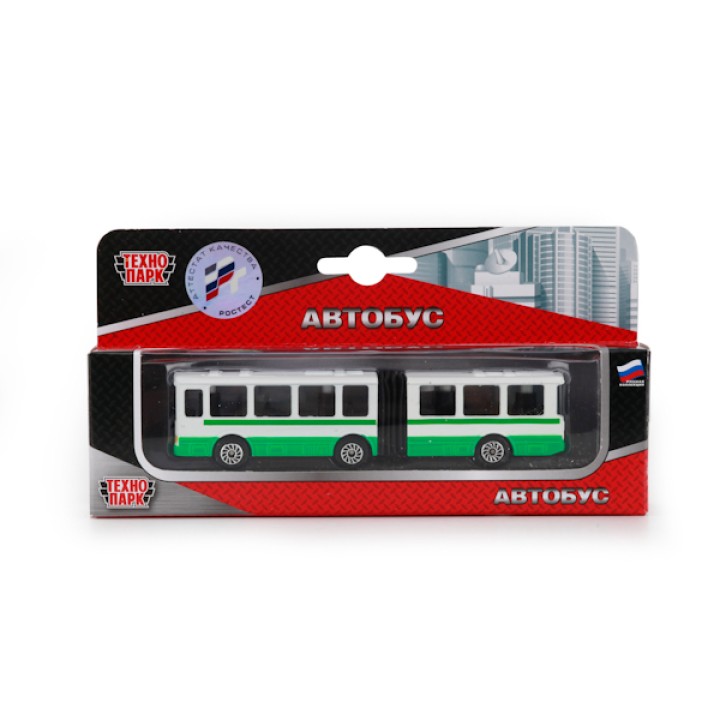 Технопарк. Автобус арт.SB-15-34-B с резинкой металл. 12см