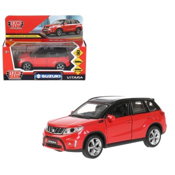 Технопарк. Модель "Suzuki vitara" арт.VITARA-12-RDBK 12 см, двери, инерц, красн с черным,
