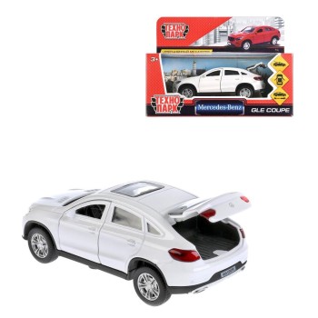 Технопарк. Модель "Mercedes-Benz Gle Coupe" арт.GLE-COUPE-WT 12 см, двери, багажн, белый,