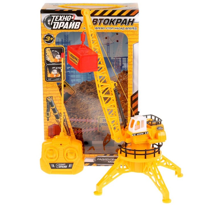 Технодрайв. Р/У "Автокран" арт.1401F132-R, 39*23*11см. в кор.