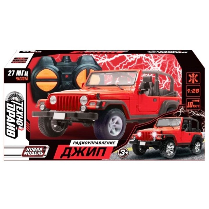 Технодрайв. Р/У "Джип" арт.T490-D4803-R 1:20 на бат, в кор 19,2*8,2*7,7см