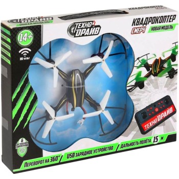 Технодрайв. Р/У "Квадрокоптер смерч" арт.1803F133-R свет , USB З/У 29*22,7*5,2см