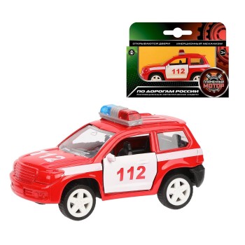 Пламенный мотор. арт.870358 Машина мет. инерц. "Пожарная охрана" открываются двери