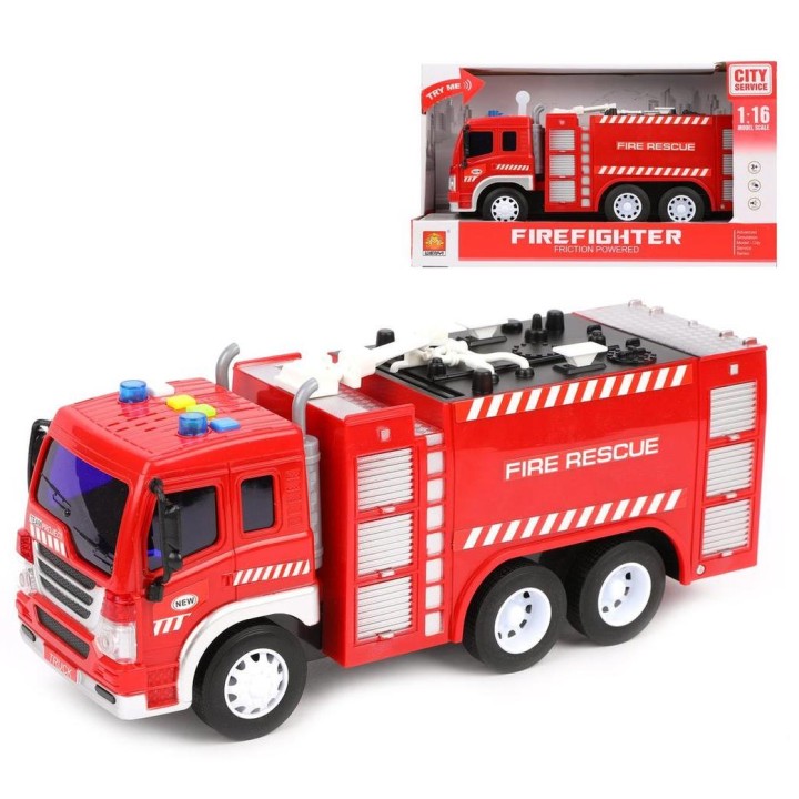 City Service. Машина инерционная "Пожарная", свет/звук (23 х15 х11) арт. WY551A/WY550A