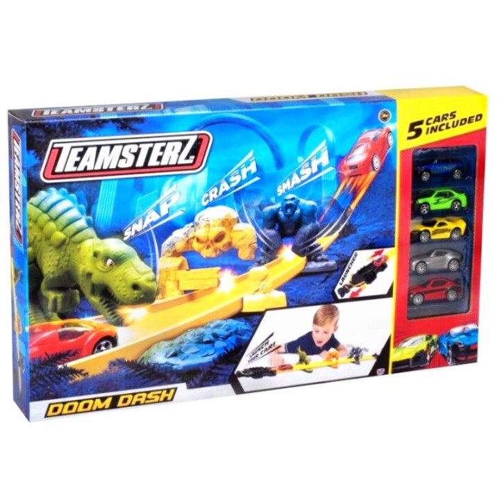 Teamsterz. Игровой набор для детей "Большая трасса Doom Dash" арт.1416638.00 с 5 машинками"