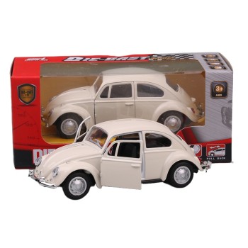 Модель мет. "Volkswagen Beetle Retro" 1:36 открыв. двери цвет в ассорт. арт.SL6610/71367