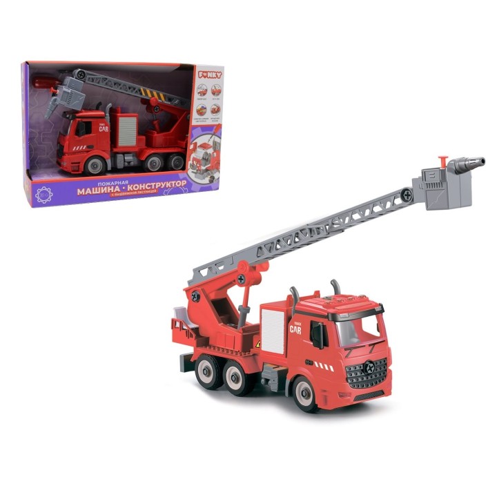 Funky toys. Пожарная машина-конструктор 1:12 фрикционная, свет, звук, вода, 35см арт.FT61114