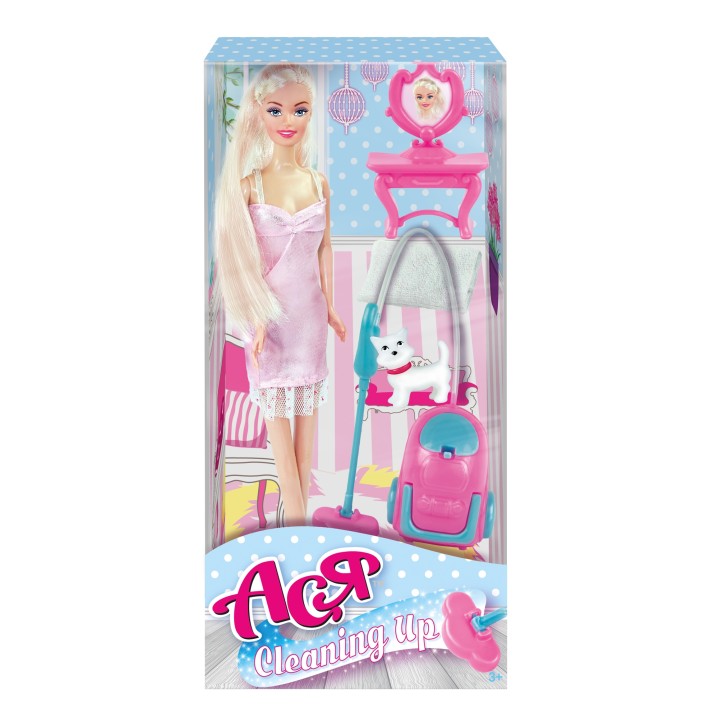 Кукла Ася "Уборка" набор вариант 1 арт.35081