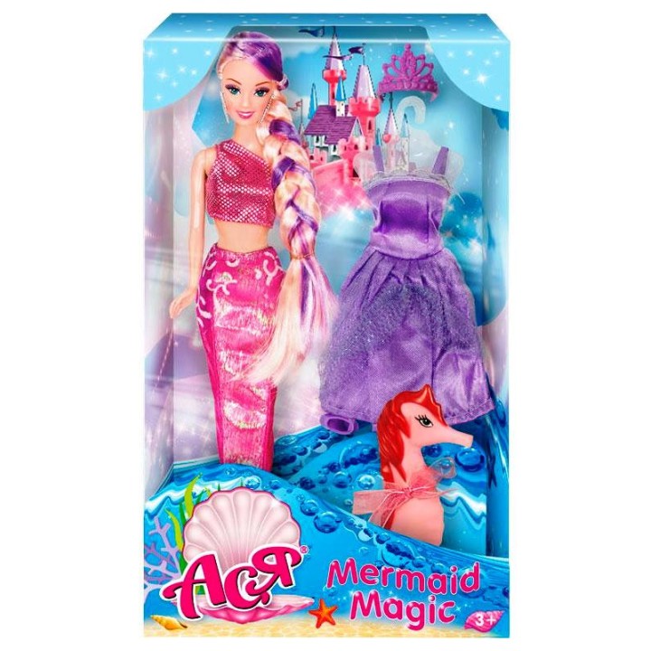 Кукла Ася "Волшебная Русалочка" 28 см дизайн 2 арт.35077