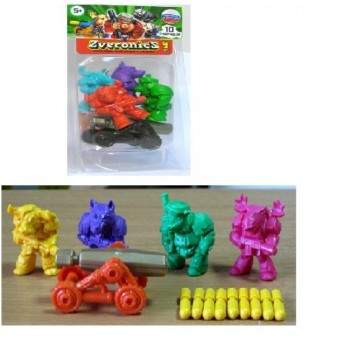 ТХ.Набор игровой "Zveronics" №1 с пушкой, отряд "Тайга" (4 фигурки) арт.00784