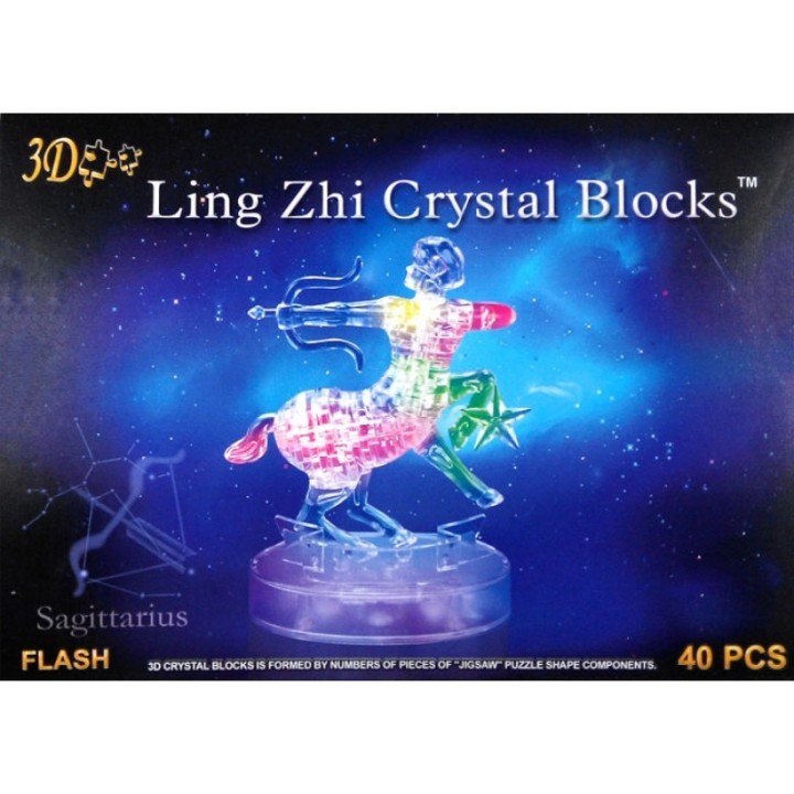 Crystal Puzzle. Головоломка 3D Знаки Зодиака "Стрелец" со светом арт.9047A (72/36)