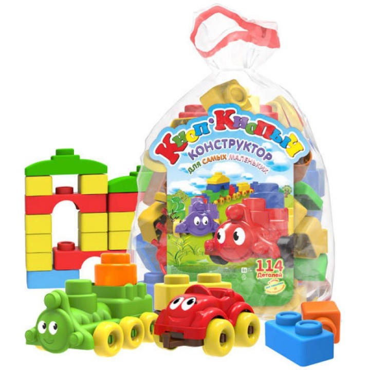 Биплант.Конструктор "Кноп-Кнопыч" 114 дет. арт.11113
