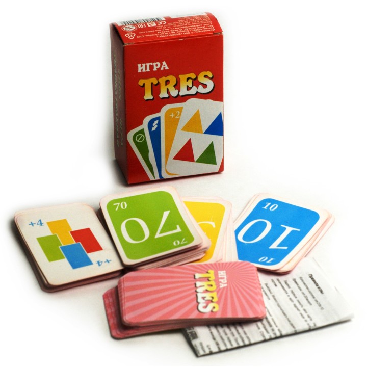 Карты игральные "TRES" (аналог UNO)