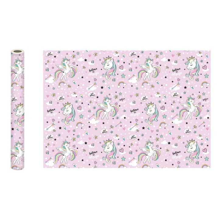 ND Play. Упаковочная бумага "Единорог" 700*1000 мм 2 шт в рулоне арт.294183