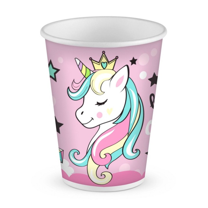 ND Play. Набор бумажных стаканов "Единорог" 6 шт 250 мл арт.297184