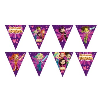 ND Play. Сказочный патруль Гирлянда поздравительная "Персонажи" (флажки) арт.275847