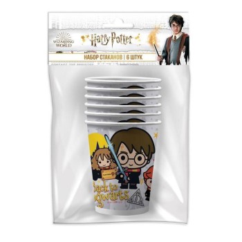 ND Play. Harry Potter Набор бумажных стаканов (трехцветные) 6 шт*250 мл арт.295517