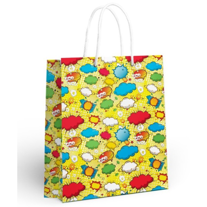 ND Play. Пакет подарочный большой (желтый) 250х350х100 мм арт.286603
