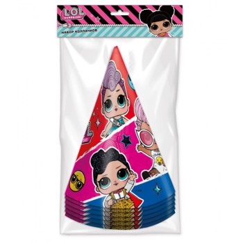 ND Play. LOL Набор бумажных колпаков (трехцветные) 6 шт арт. 287792