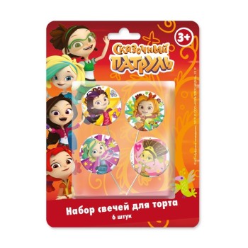 ND Play. Сказочный патруль Парафиновые свечи в торт 4 шт, в блистере арт.281164