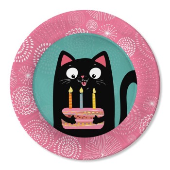ND Play. Набор бумажных тарелок "Кошки" 6 шт d=180 мм арт.297163