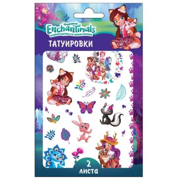ND Play. Enchantimals Наклейки - татуировки 2 листа, диз.1 арт.294069