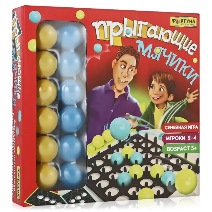 Настольная семейная игра арт.Ф78219 "Прыгающие мячики" /12