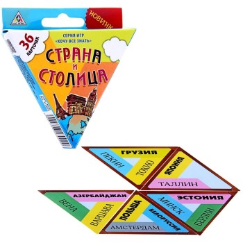 Лас Играс. 172858 Серия игр "Хочу все знать. Страна и столица" 8х8 см