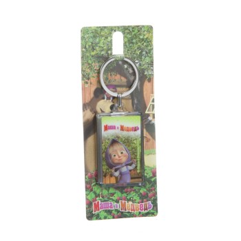 Сувенир Брелок голография "Маша и Медведь" СМ106