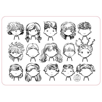 ЯиГрушка. 12001 Коврик-раскраска маленький "Нарисуй личико" размер 48х33,5 см