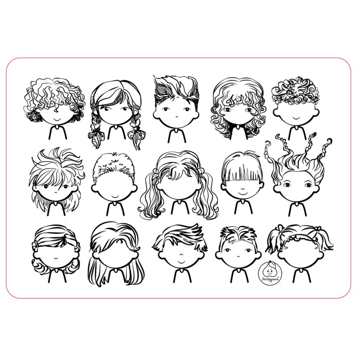 ЯиГрушка. 12001 Коврик-раскраска маленький "Нарисуй личико" размер 48х33,5 см