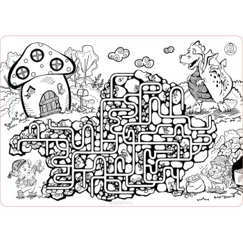 ЯиГрушка. 59886 Коврик-раскраска большой "Лабиринт" размер 68х48 см