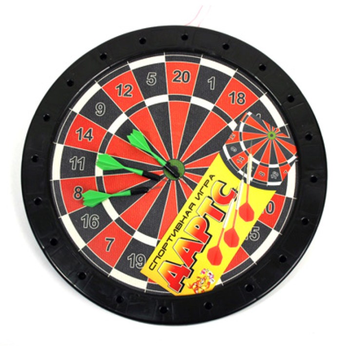 Дартс большой двухсторонний (3 дротика) (Задира)