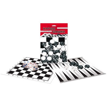 Рыжий кот. Нарды и шашки в пакете + 2 поля 28,5х28,5 см арт.ИН-0162