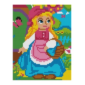 Рыжий кот. Алмаз. мозаика AC17012 17х22 см, с подр. (15 цв.) "Красная шапочка"