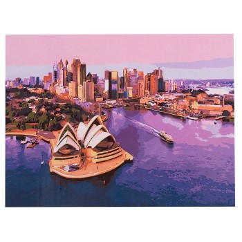 Рыжий кот. Холст 40х50 арт.Х-6596 с красками по номерам "Сидней на закате"