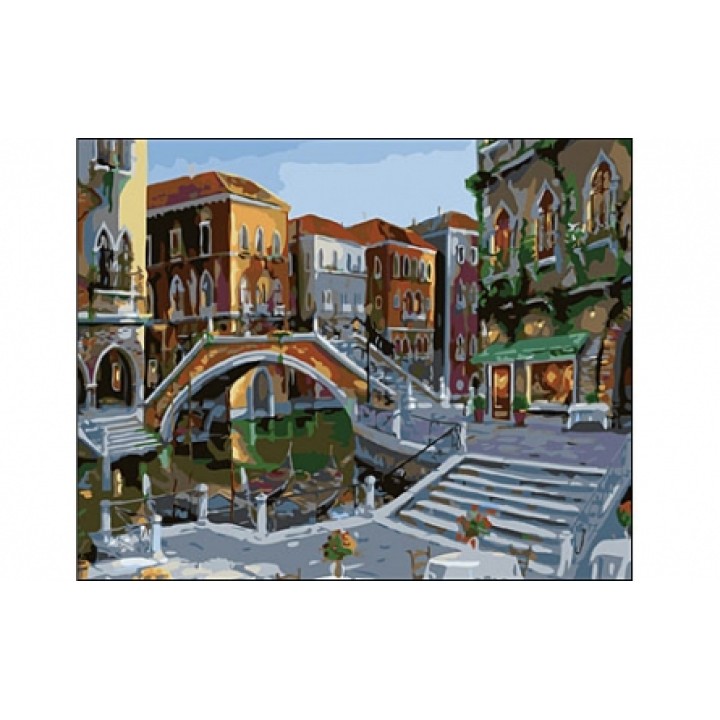 Рыжий кот. Холст 40х50 арт.B610 с красками по номерам "Улицы Венеции"