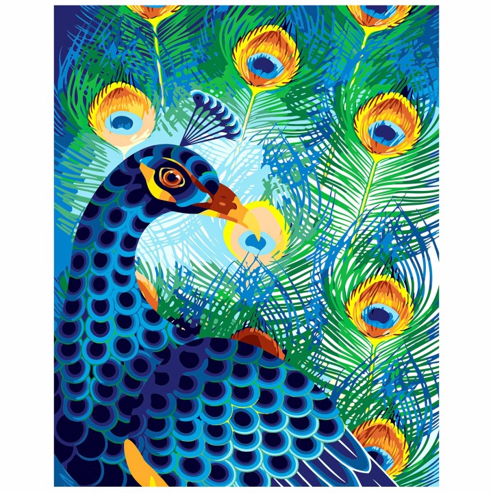 Рыжий кот. Холст 40х50 арт.Х-6627 с красками по номерам "Сказочный павлин"