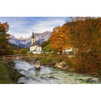 Рыжий кот. Холст 40х50 арт.Х-7334 с красками по номерам "Живописная осень в горах"