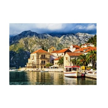 Рыжий кот. Холст 22х30 арт.HS286с красками по номерам "Город у горных вершин"