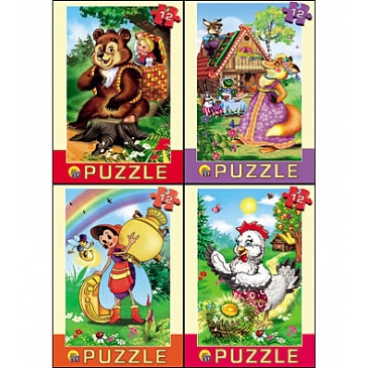 Рыжий кот. Пазлы 12 эл. арт.1265 "Сказки для малышей" /32