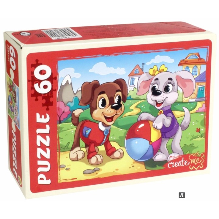 Рыжий кот. Пазлы 60 эл. арт.7202 "Забавные Щенки"