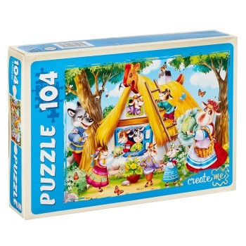 Рыжий кот. Пазлы 104 эл. арт.0469 "Волк и семеро козлят"