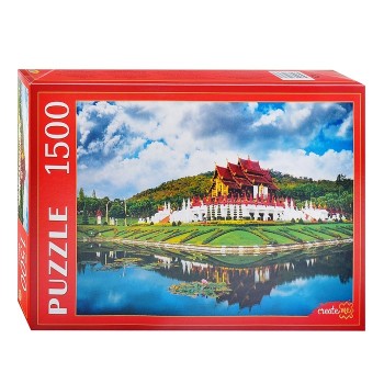 Рыжий кот. Пазлы 1500 эл. арт.0627 "Роял парк в Чиангмае" Тайланд.