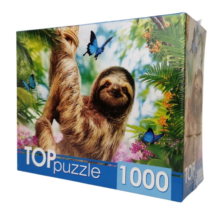 Рыжий кот. TOPpuzzle. Пазлы 1000 эл. арт.4304 "Ленивец на ветке"