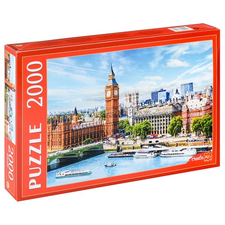 Рыжий кот. Пазлы 2000 эл. арт.3695 "Утренний Биг-Бен в Лондоне"