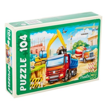 Рыжий кот. Пазлы 104 эл. арт.0471 "Большая стройка"