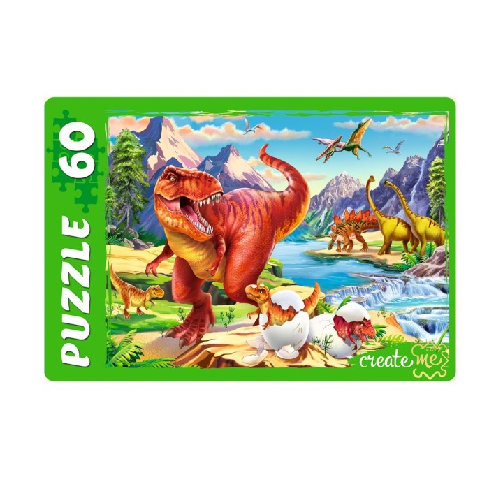 Рыжий кот. Пазлы 60 эл. арт.2904 "Мир динозавров №24"