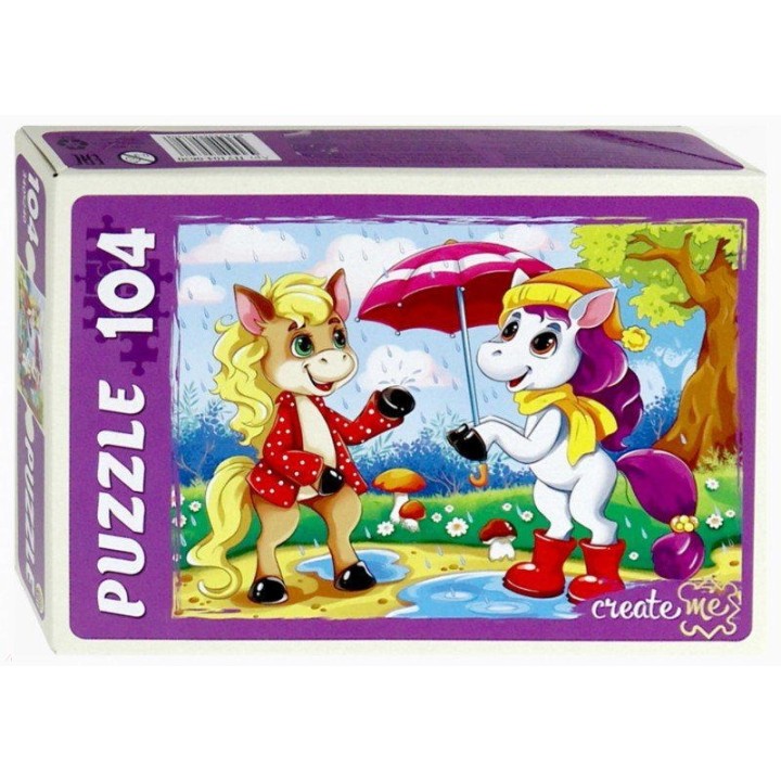 Рыжий кот. Пазлы 104 эл. арт.0630 "Пони под дождем"